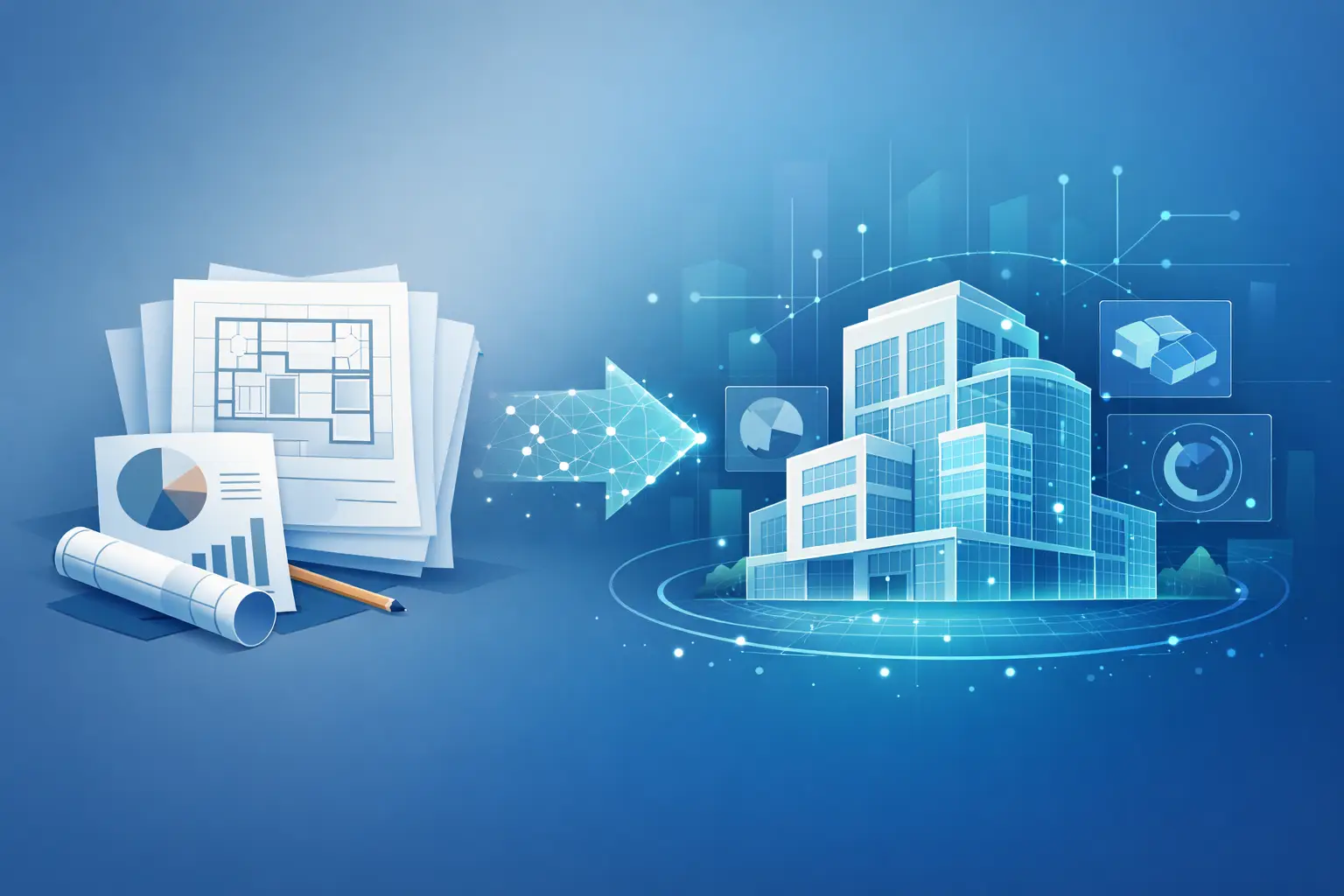 Digital construction planning from blueprints